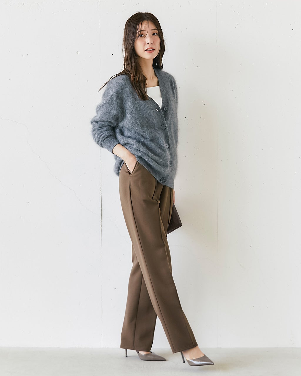 ミンクタッチカシミヤ・カーディガン/40代50代からのレディース