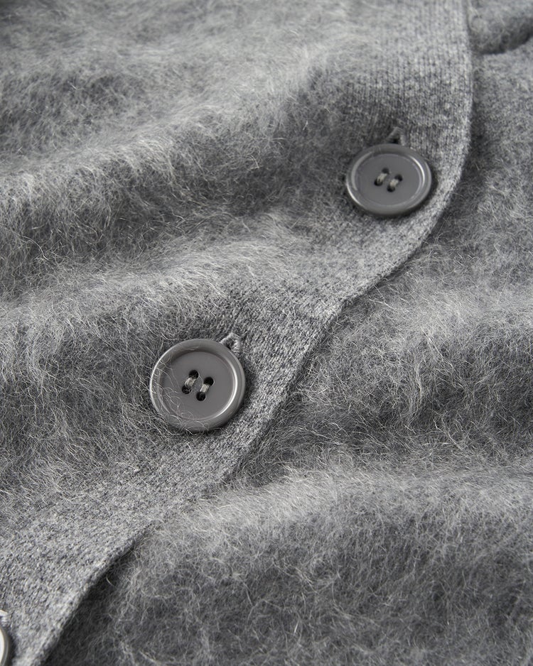 ミンクタッチカシミヤ・カーディガン 詳細画像 グレー 8