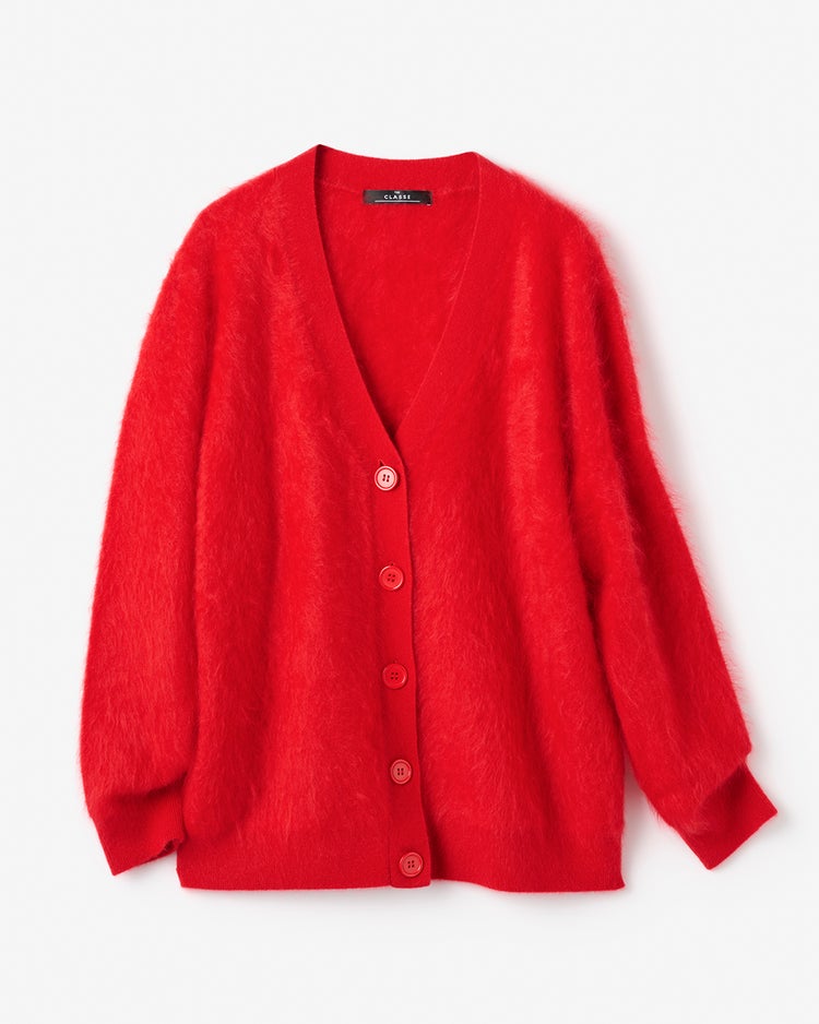 ミンクタッチカシミヤ・カーディガン 詳細画像 レッド 3