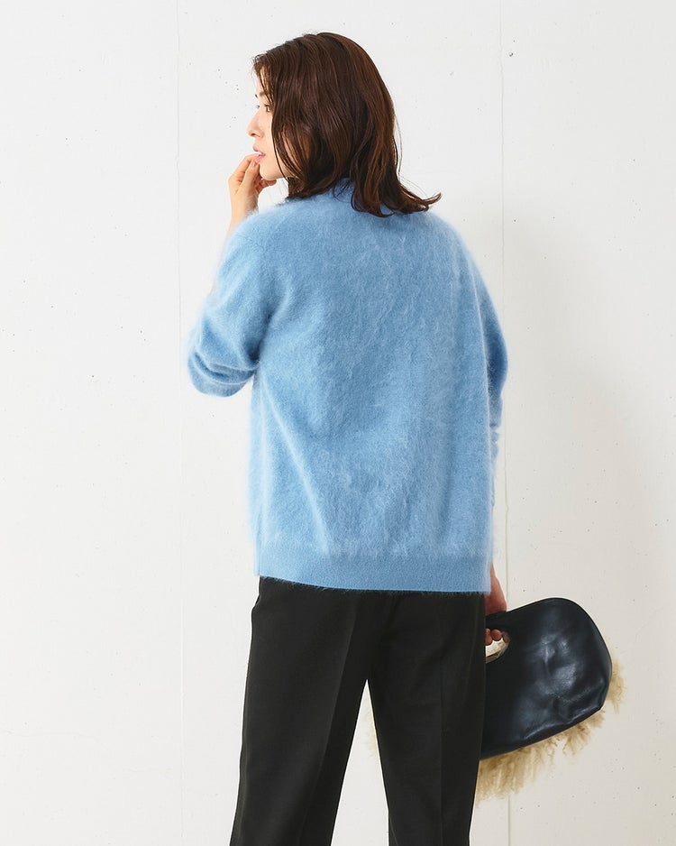 ミンクタッチカシミヤ・カーディガン 詳細画像 ペールブルー 4