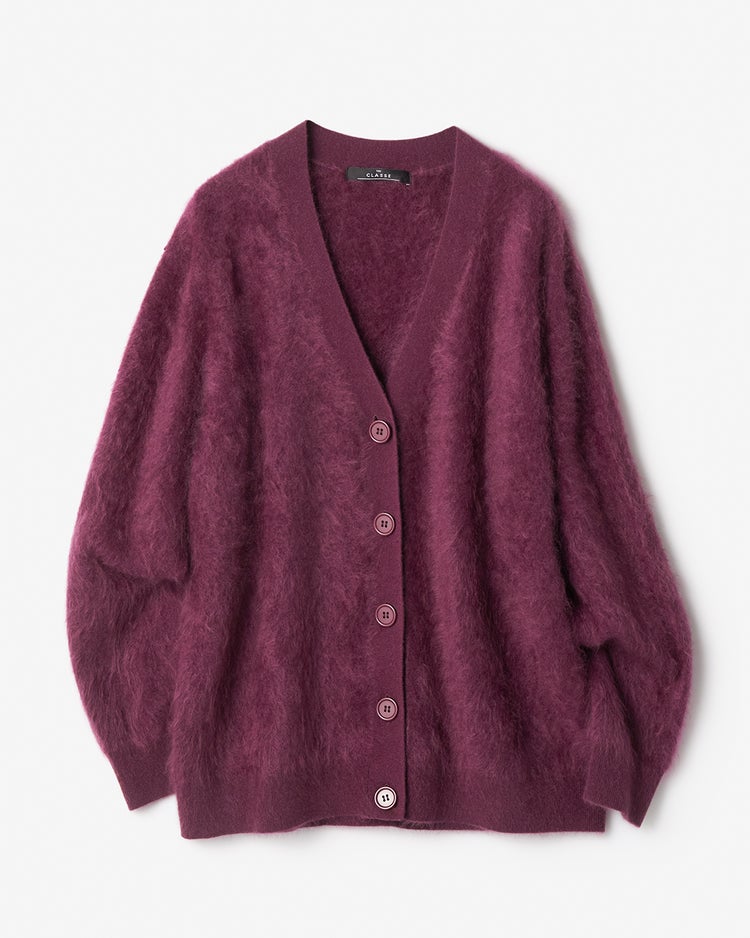 ミンクタッチカシミヤ・カーディガン 詳細画像 ボルドー 7