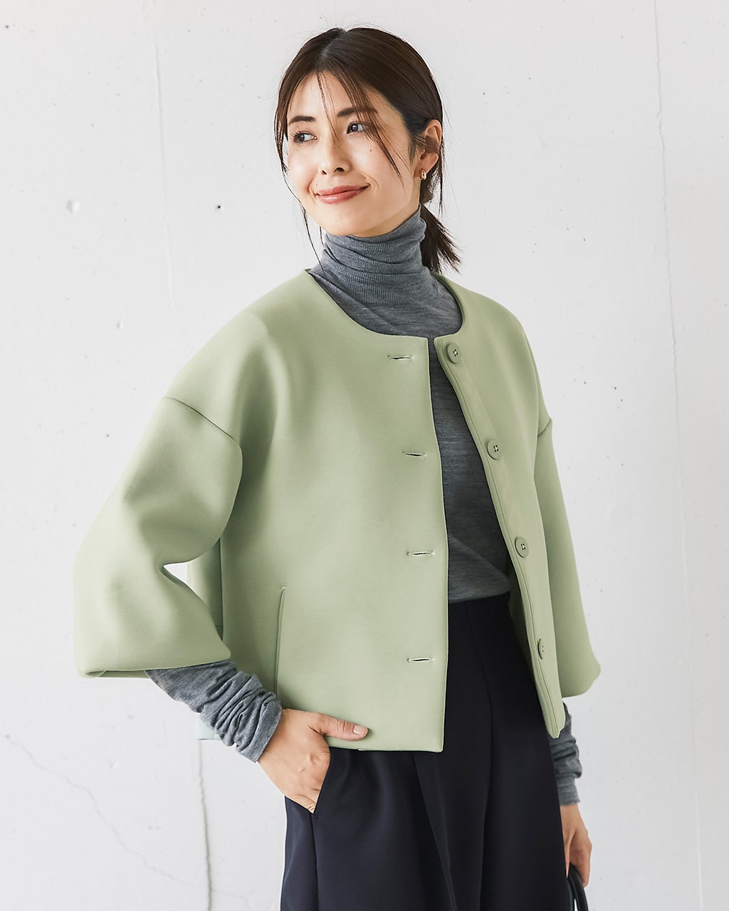 CAL O LINE ワークジャケット　ノーカラー CAL O LINE（キャルオーライン）｜ノーカラージャケット一覧 - WEAR