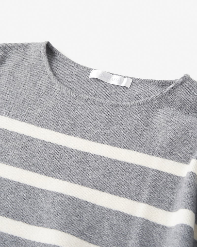 ウール混・ドロップショルダーセーター 詳細画像 グレーパターン 2