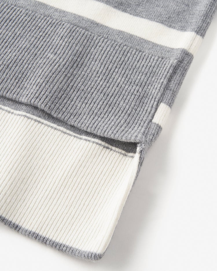 ウール混・ドロップショルダーセーター 詳細画像 グレーパターン 4