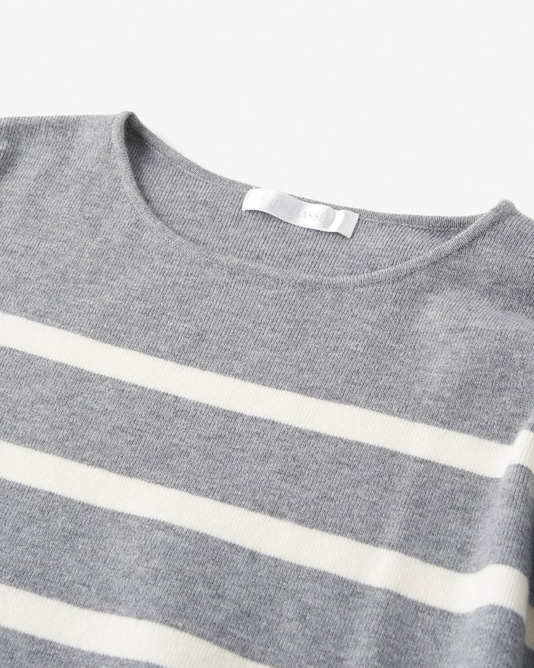 ウール混・ドロップショルダーセーター 詳細画像 グレーパターン 6