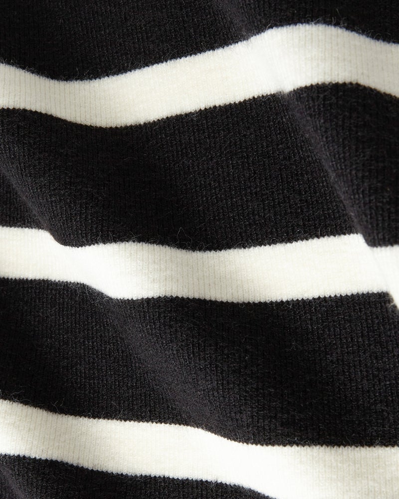 ウール混・ドロップショルダーセーター 詳細画像 ブラックパターン 3