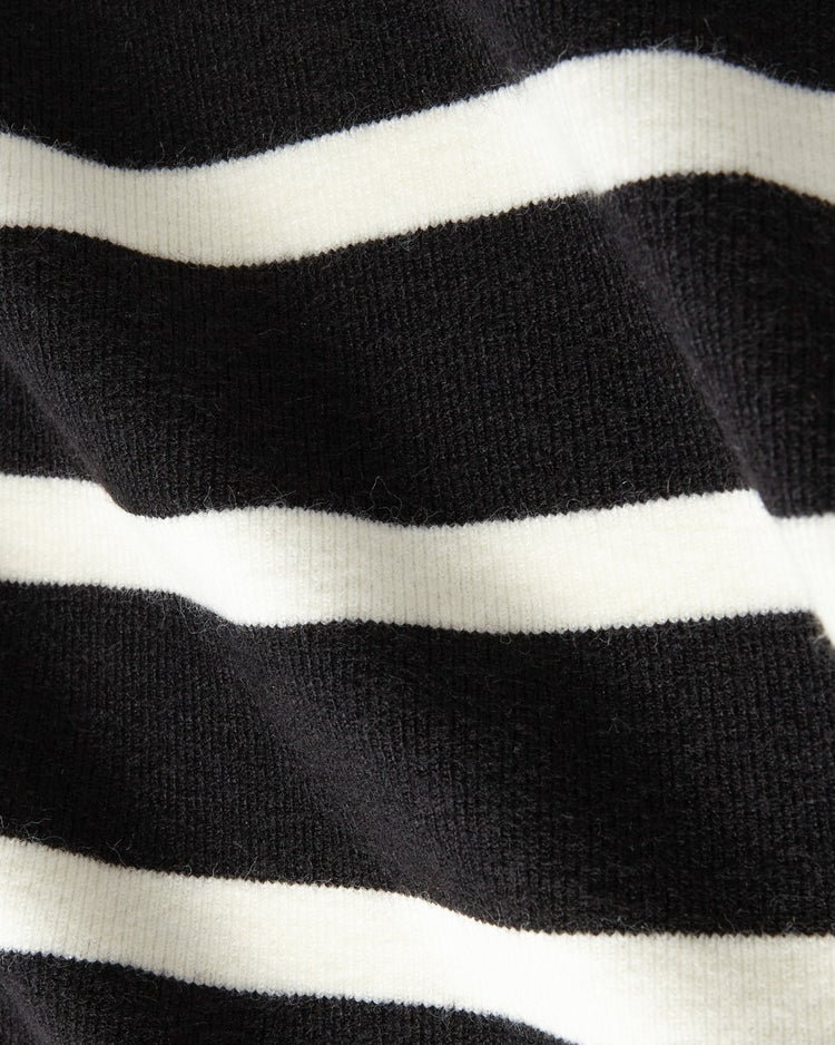 ウール混・ドロップショルダーセーター 詳細画像 ブラックパターン 3