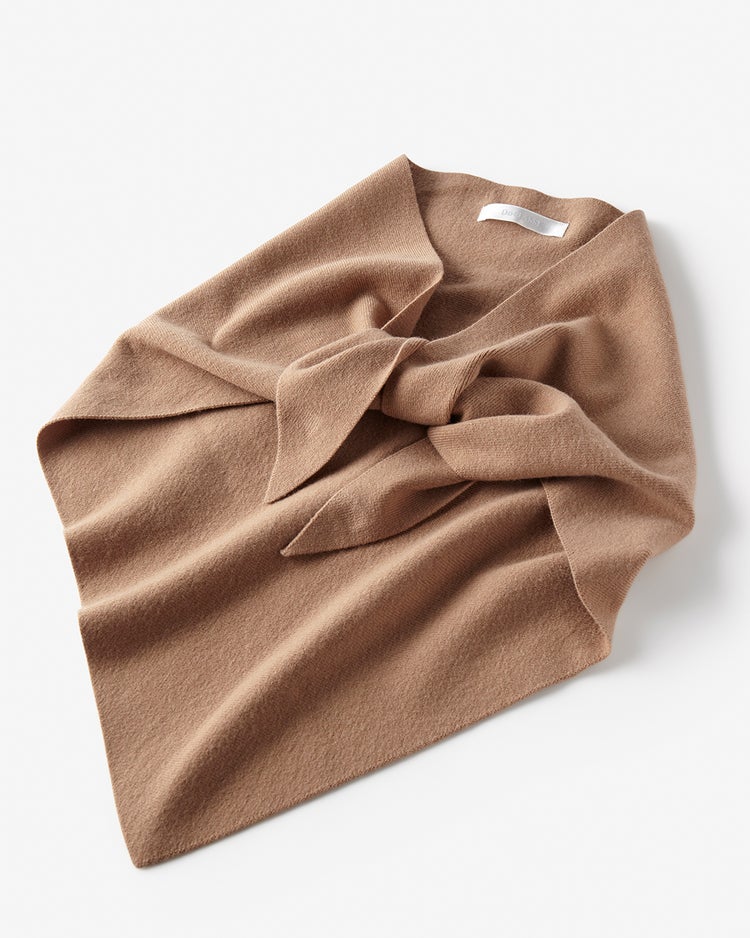 ウール混・ニットスカーフ 詳細画像 キャメル 5