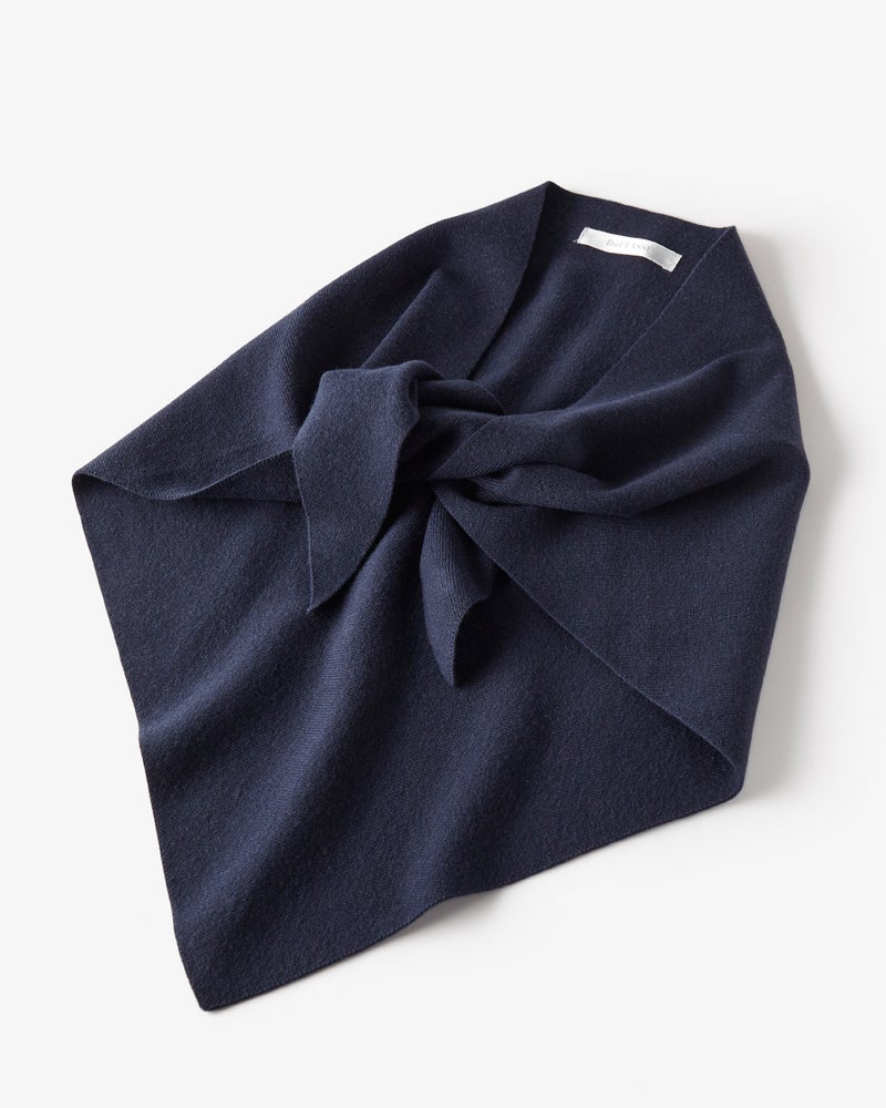 ウール混・ニットスカーフ 詳細画像 ミッドナイトブルー 1