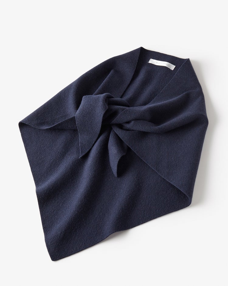 ウール混・ニットスカーフ 詳細画像 ミッドナイトブルー 1