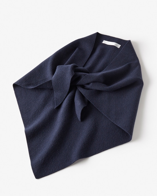 ウール混・ニットスカーフ