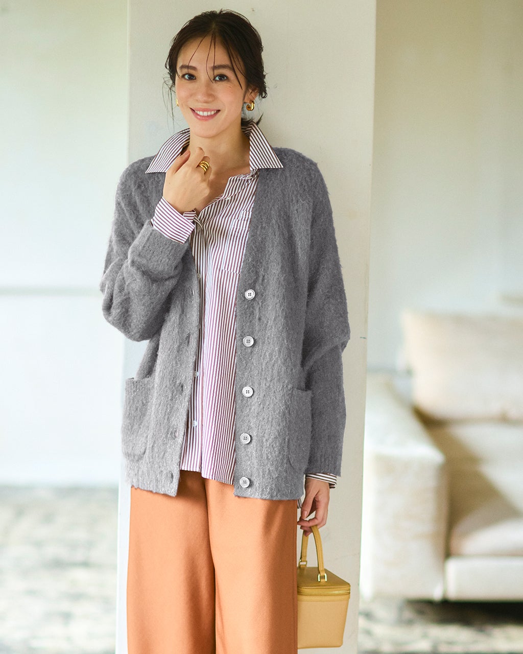 レディース カーディガン（グレー）一覧/40代50代からのファッション