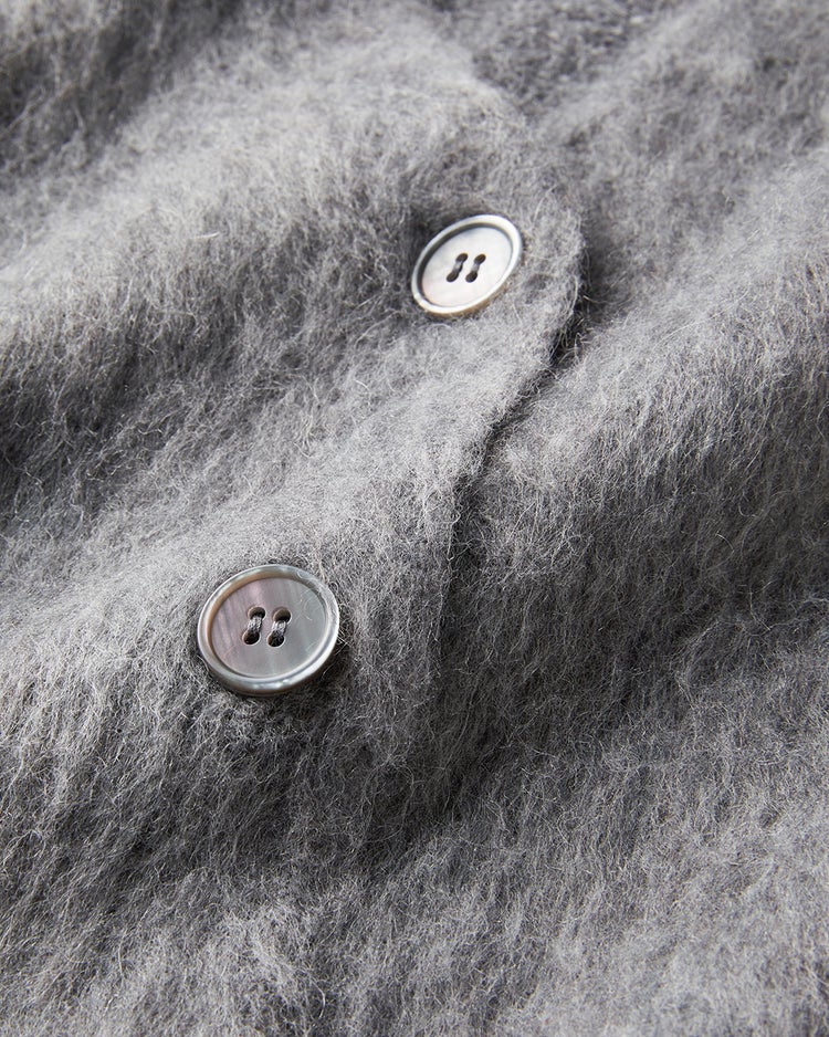 モヘア混シャギー・Vネックカーディガン 詳細画像 グレー 2