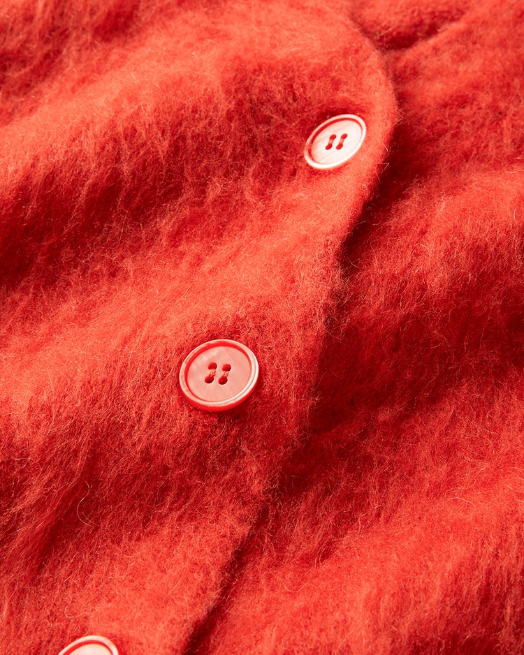 モヘア混シャギー・Vネックカーディガン 詳細画像 オレンジ 2