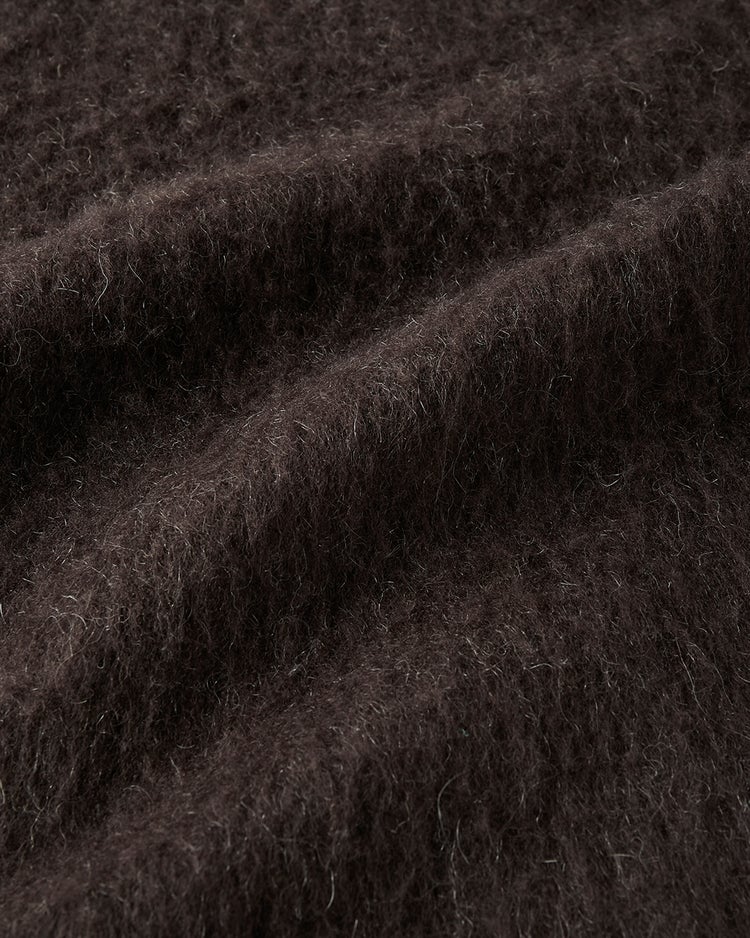 モヘア混シャギー・Vネックカーディガン 詳細画像 ダークブラウン 4