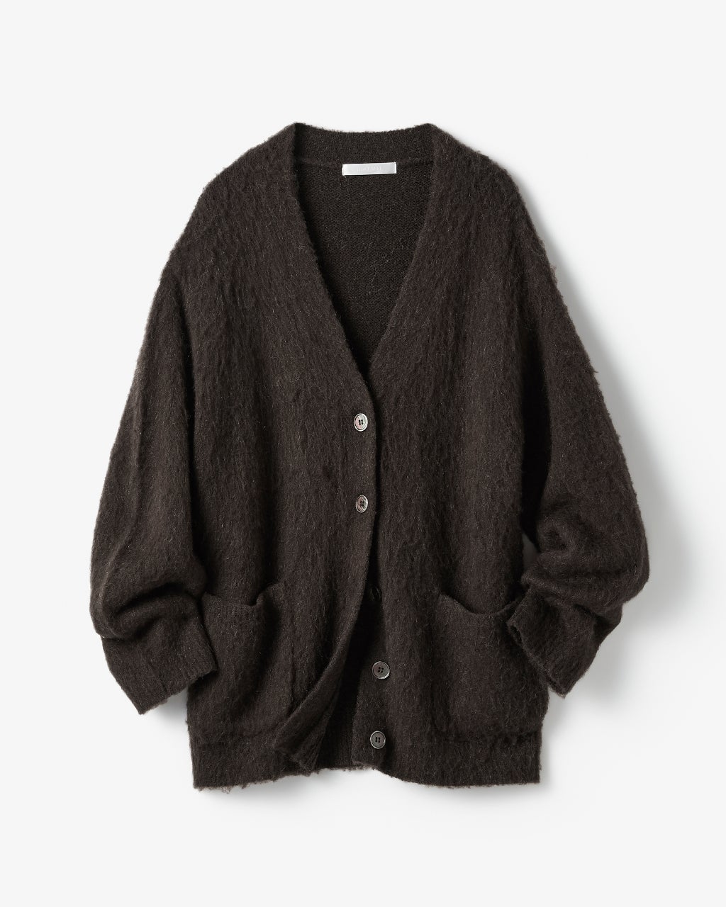 モヘア混シャギー・Vネックカーディガン/40代50代からのレディース