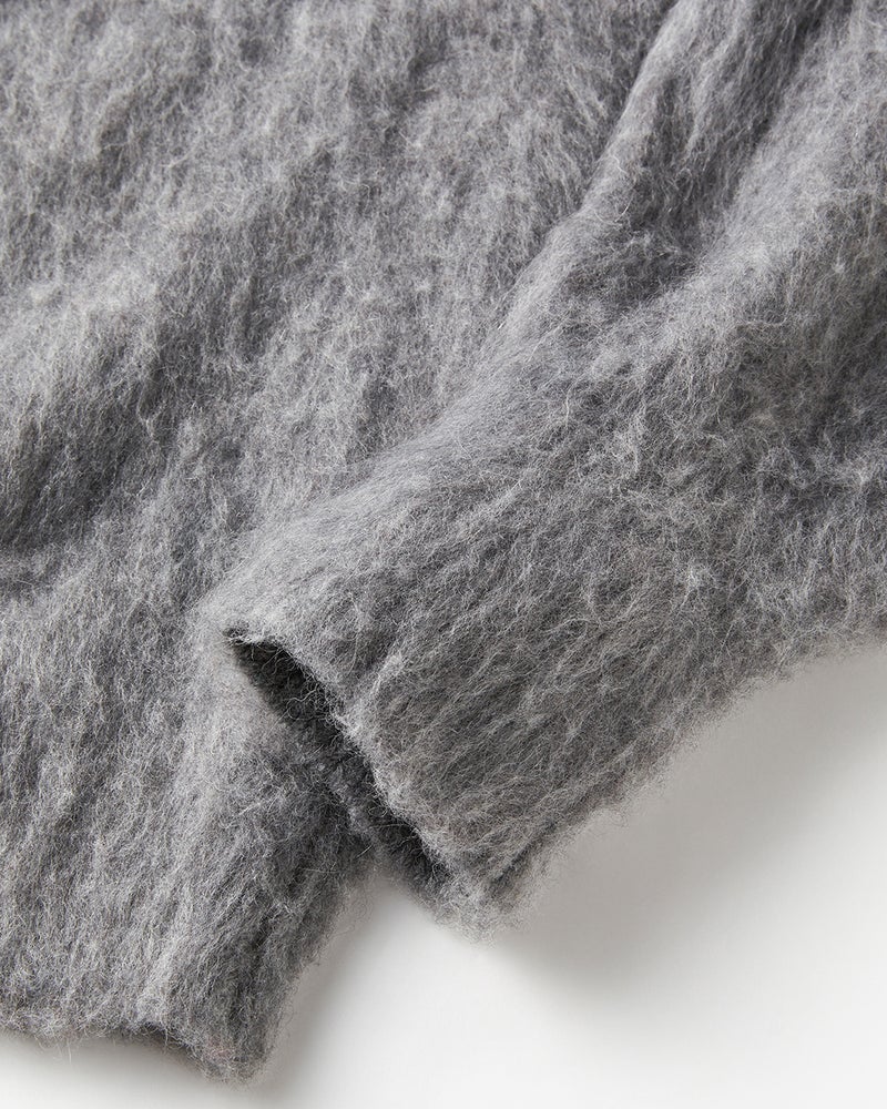 モヘア混シャギー・2WAYプルオーバーニット 詳細画像 グレー 2