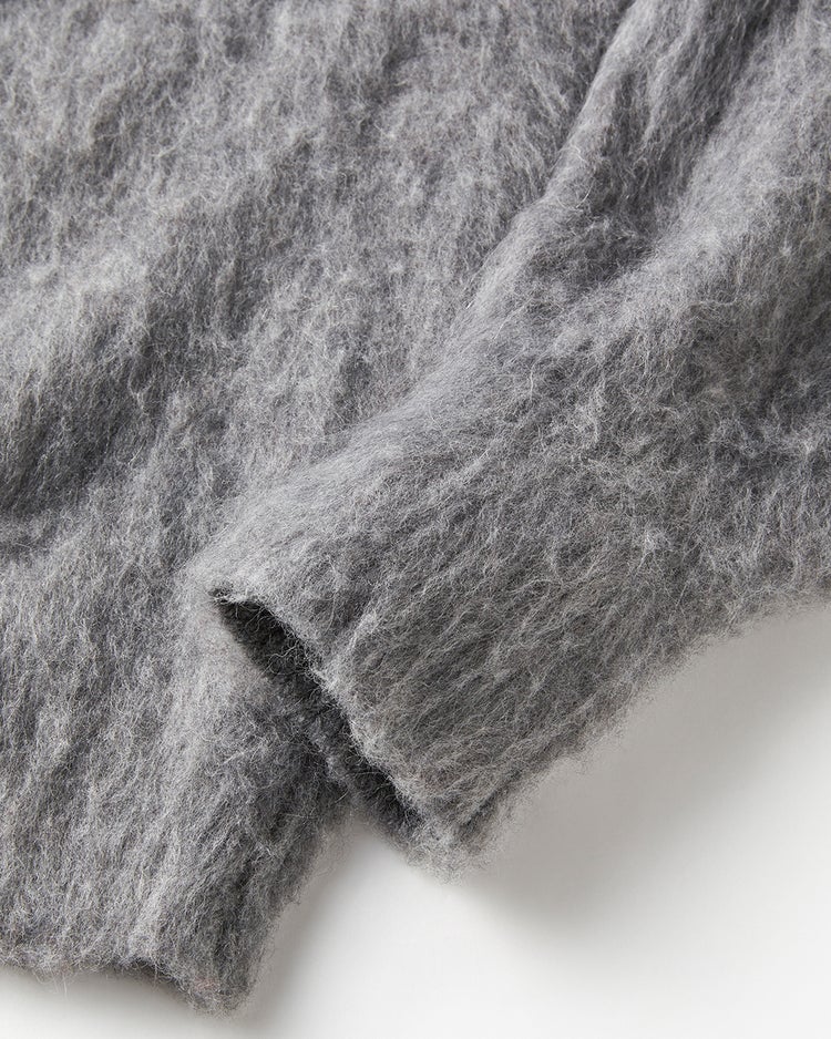 モヘア混シャギー・2WAYプルオーバーニット 詳細画像 グレー 2