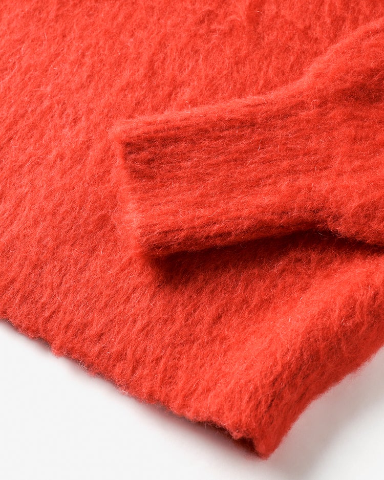 モヘア混シャギー・2WAYプルオーバーニット 詳細画像 オレンジ 4