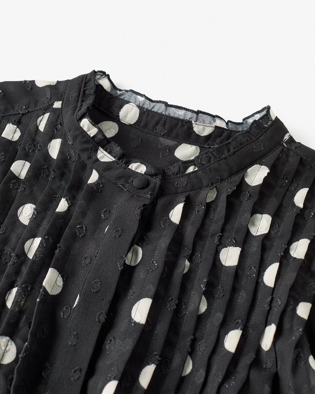 ドットジャカード・ピンタックブラウス/40代50代からのレディース