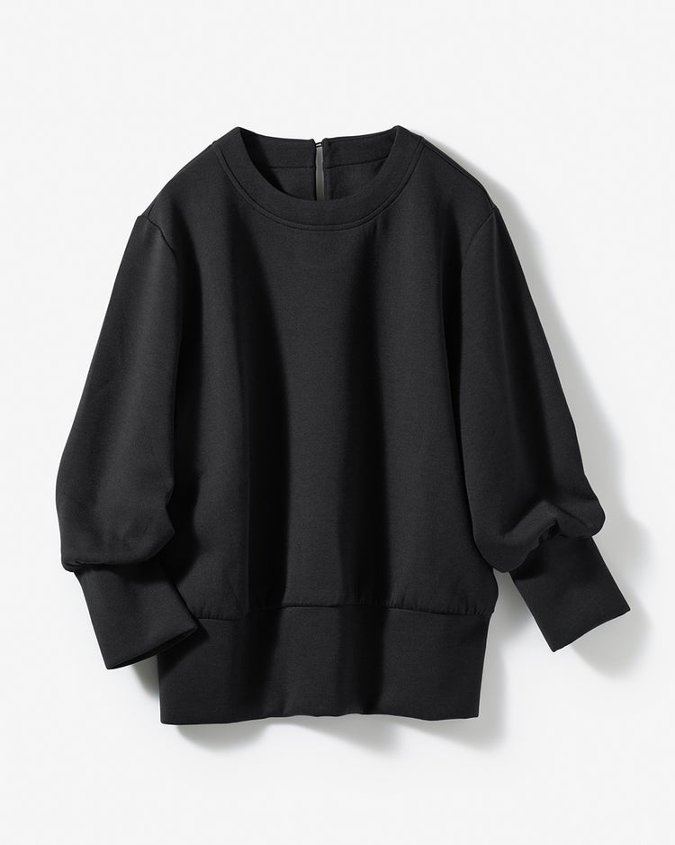 ライトダンボールニット・パフ袖プルオーバー 詳細画像 ブラック 4