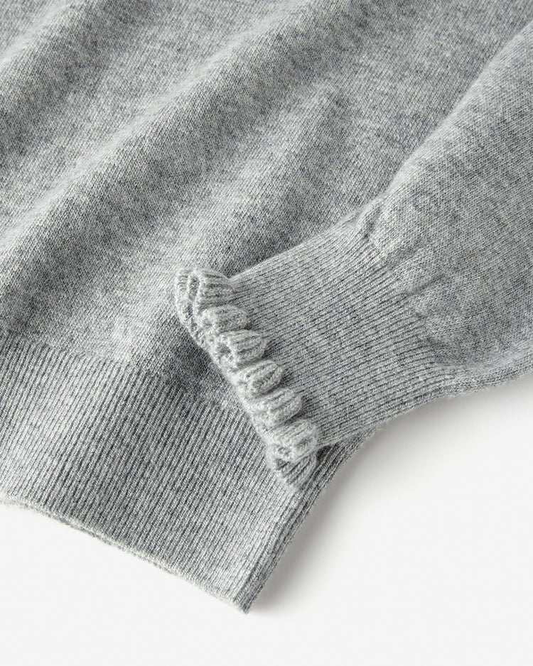 ウール混ニット・プチフリルセーター 詳細画像 ライトグレー 4