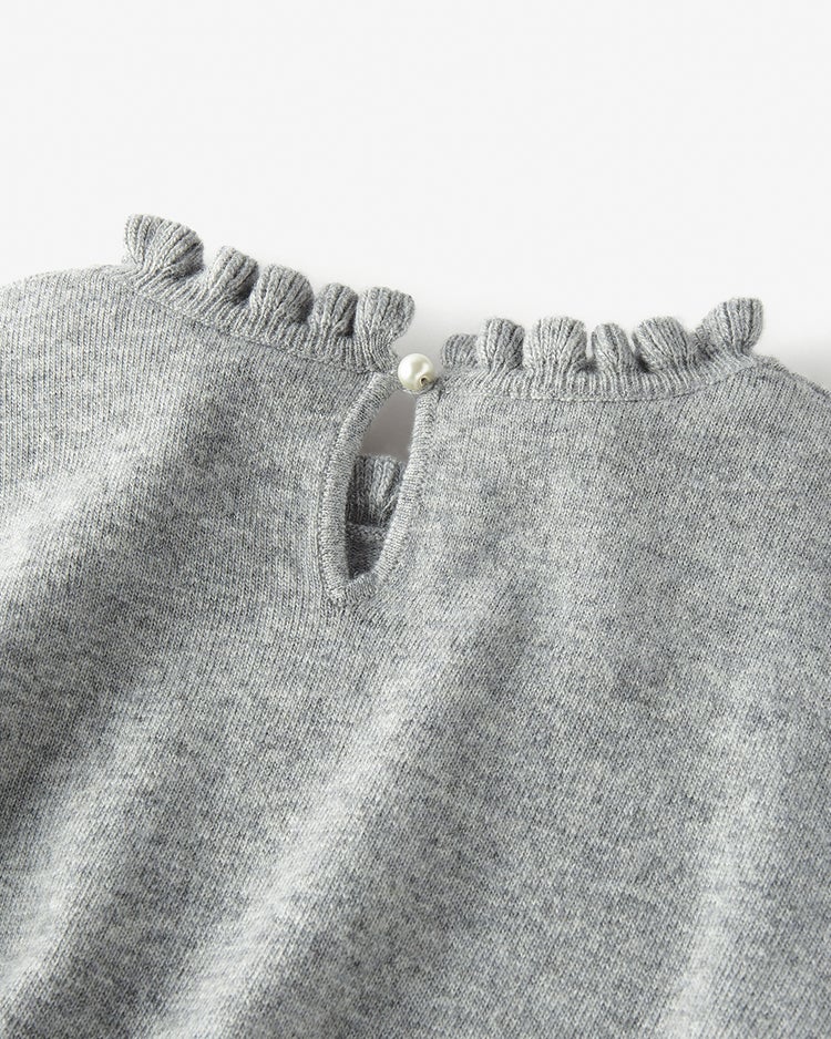 ウール混ニット・プチフリルセーター 詳細画像 ライトグレー 5