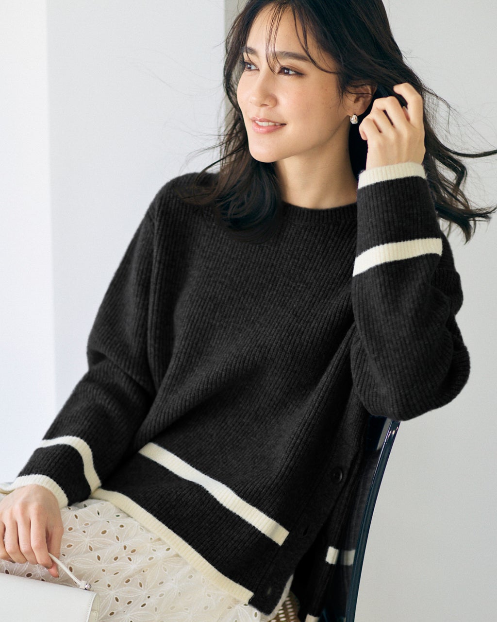 レディース ニット・セーター（ブラック）一覧/40代50代からの