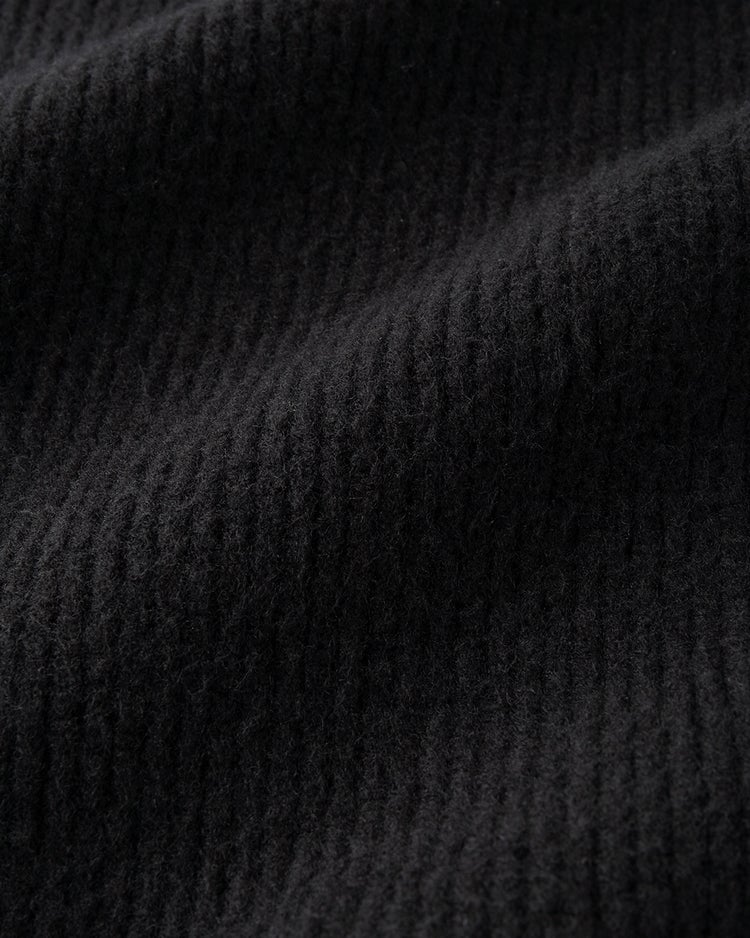 片畦編み・裾ボタンライン使いセーター 詳細画像 ブラック 3