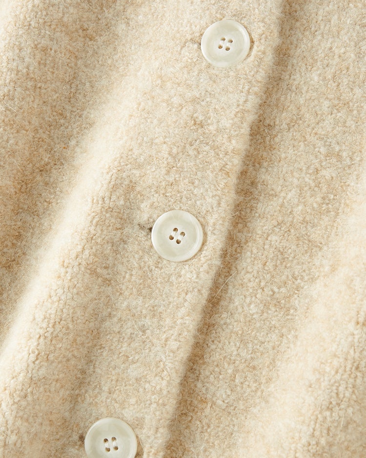 パイルニット・アルパカ混カーディガン 詳細画像 ライトベージュ 5