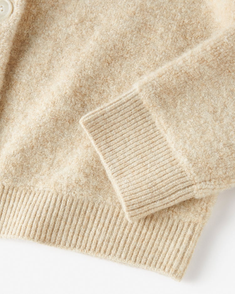 パイルニット・アルパカ混カーディガン 詳細画像 ライトベージュ 6