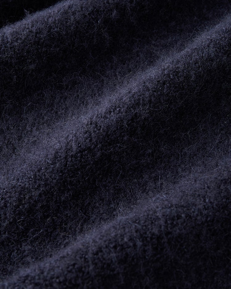 パイルニット・アルパカ混カーディガン 詳細画像 ネイビー 2