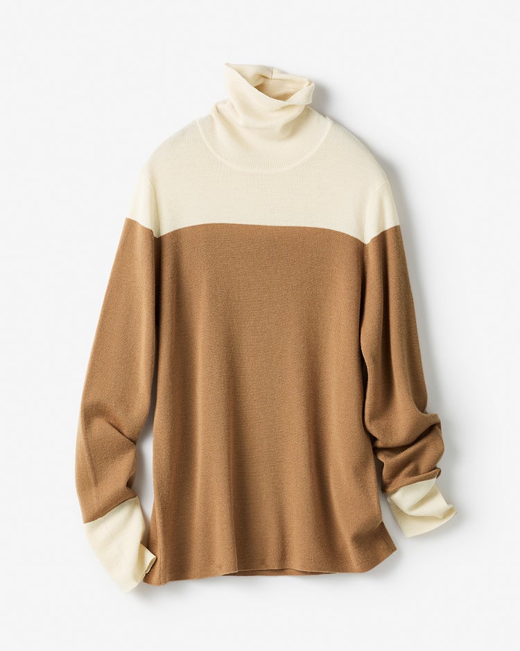 スフレウール・ノーシームタートル 詳細画像 ベージュ・パターン 3