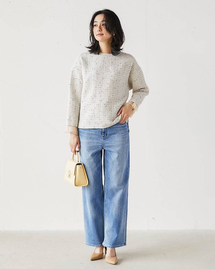 ツイーディジャカード・プルオーバー 詳細画像 オフホワイト 4