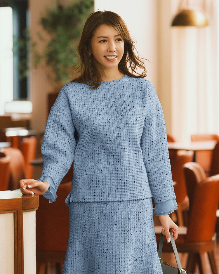 ツイーディジャカード・プルオーバー 詳細画像 ブルー 1