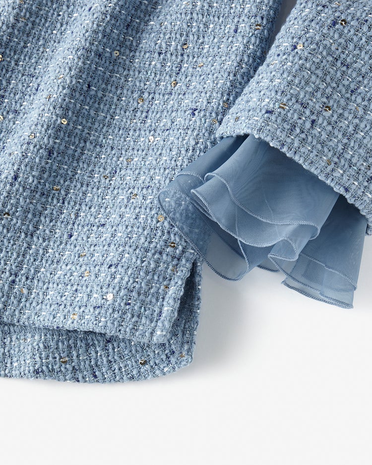 ツイーディジャカード・プルオーバー 詳細画像 ブルー 4