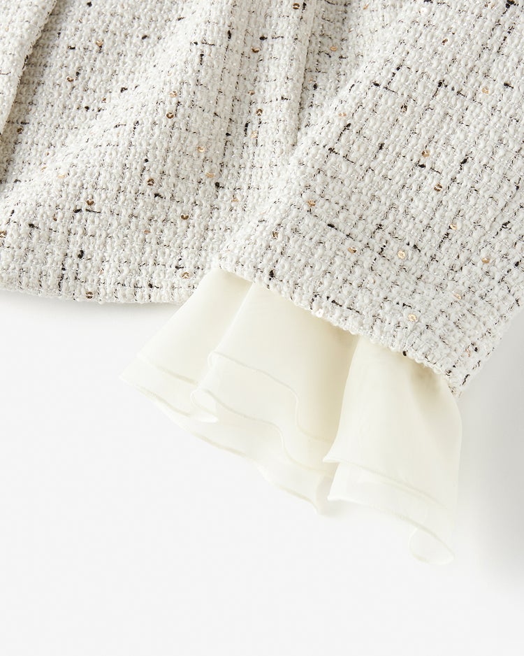 ツイーディジャカード・異素材コンビジャケット 詳細画像 オフホワイト 4