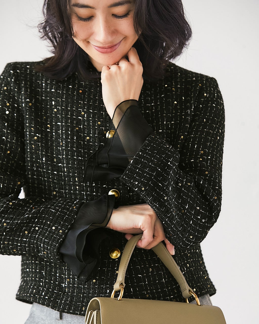 【Simplicite】ツイードジャケット B.C STOCK（ベーセーストック） 「Simplicite」ツイードジャケット