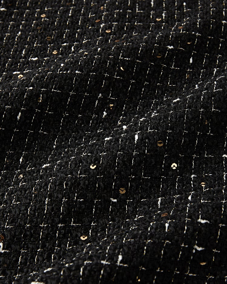ツイーディジャカード・異素材コンビジャケット 詳細画像 ブラック 3