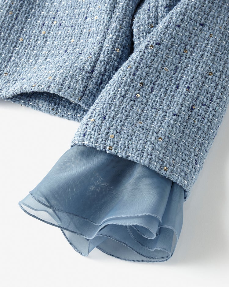 ツイーディジャカード・異素材コンビジャケット 詳細画像 ブルー 6
