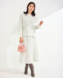 ツイーディジャカード・ミディスカート