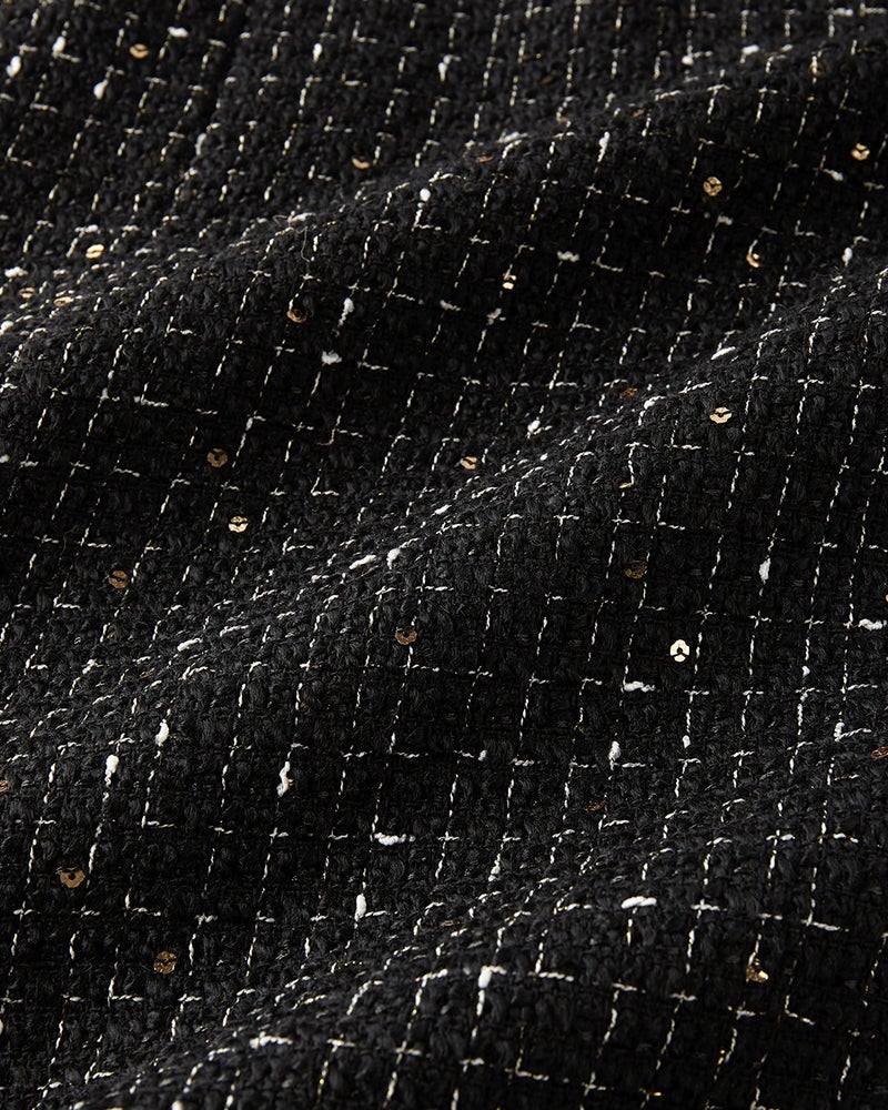 ツイーディジャカード・ミディスカート 詳細画像 ブラック 2