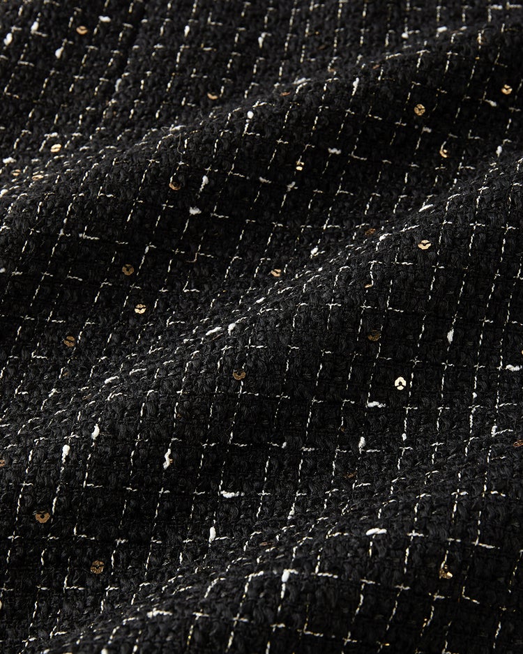 ツイーディジャカード・ミディスカート 詳細画像 ブラック 2