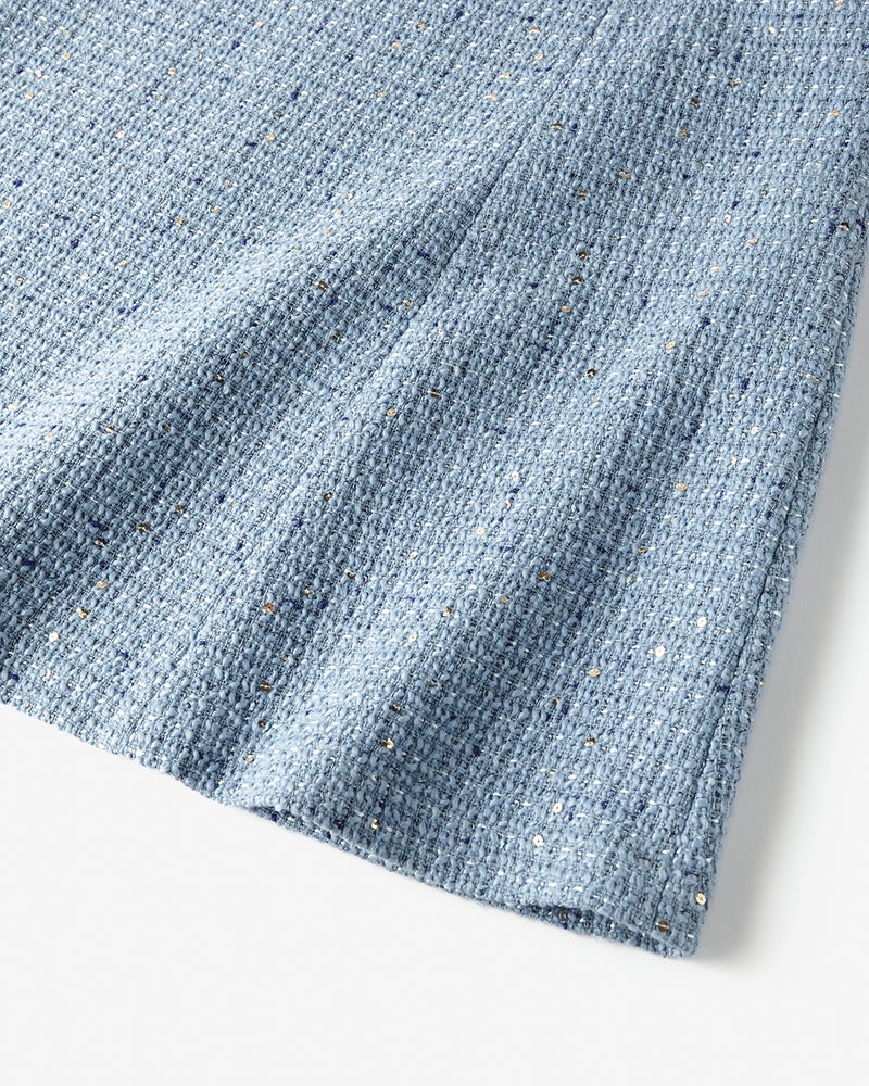 ツイーディジャカード・ミディスカート 詳細画像 ブルー 4