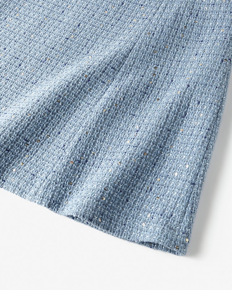 ツイーディジャカード・ミディスカート 詳細画像 ブルー 7