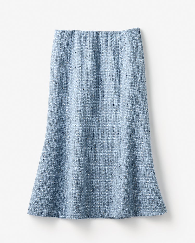 ツイーディジャカード・ミディスカート 詳細画像 ブルー 9