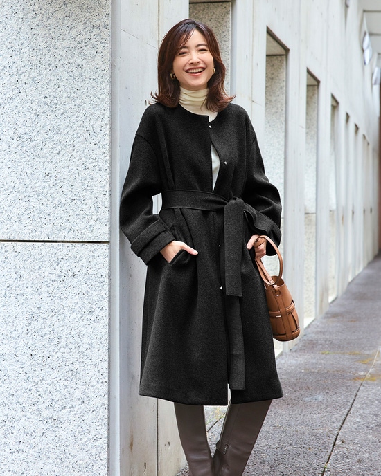 ウールライクニードル・ロングコート