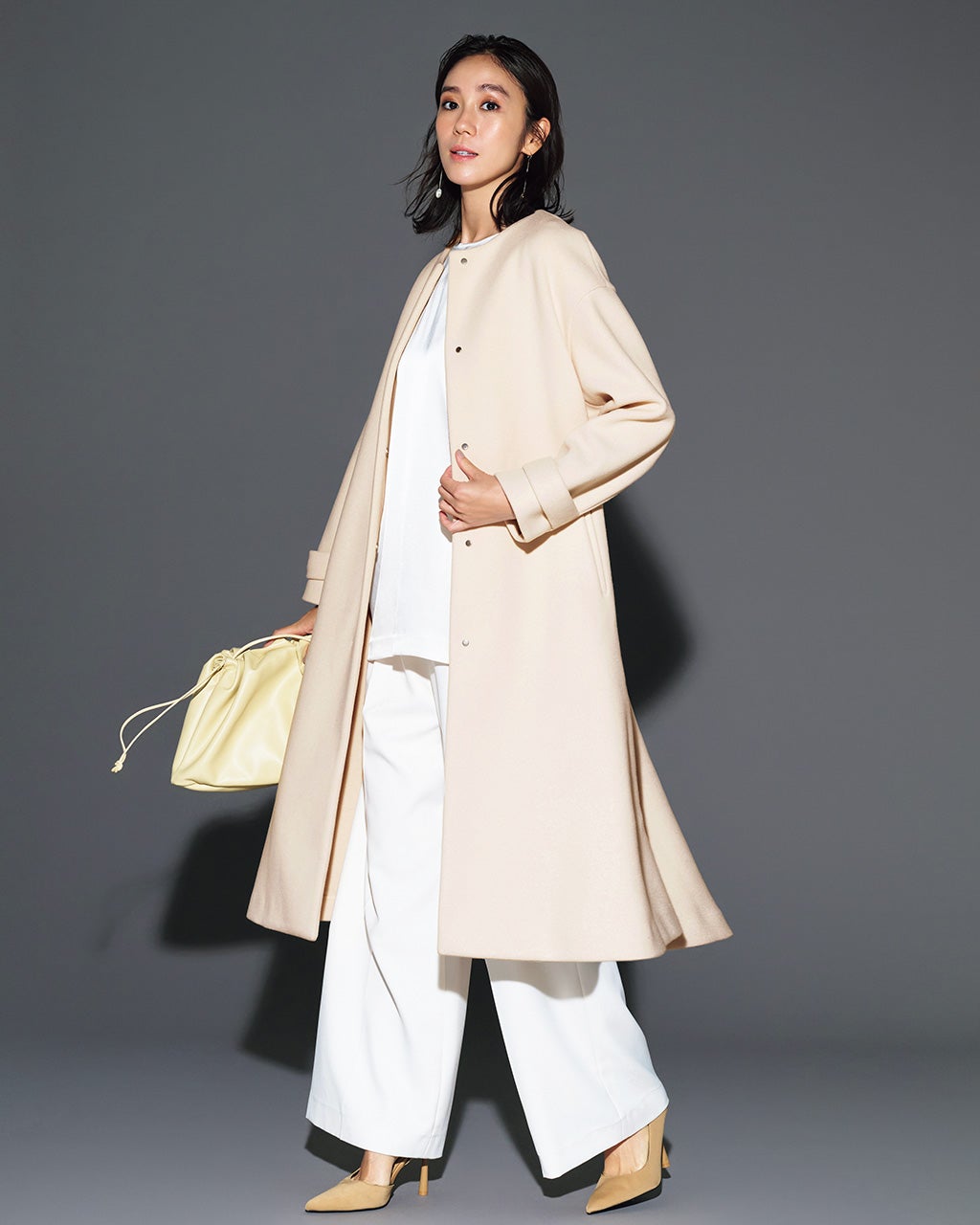 新品タグ付き未開封★ ラグランフロントロゴ ロングコート ZARA - ZARA ウールブレンド コート ロングコート XS グレー