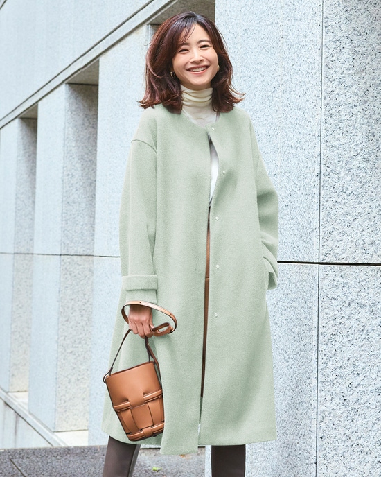 ウールライクニードル・ロングコート