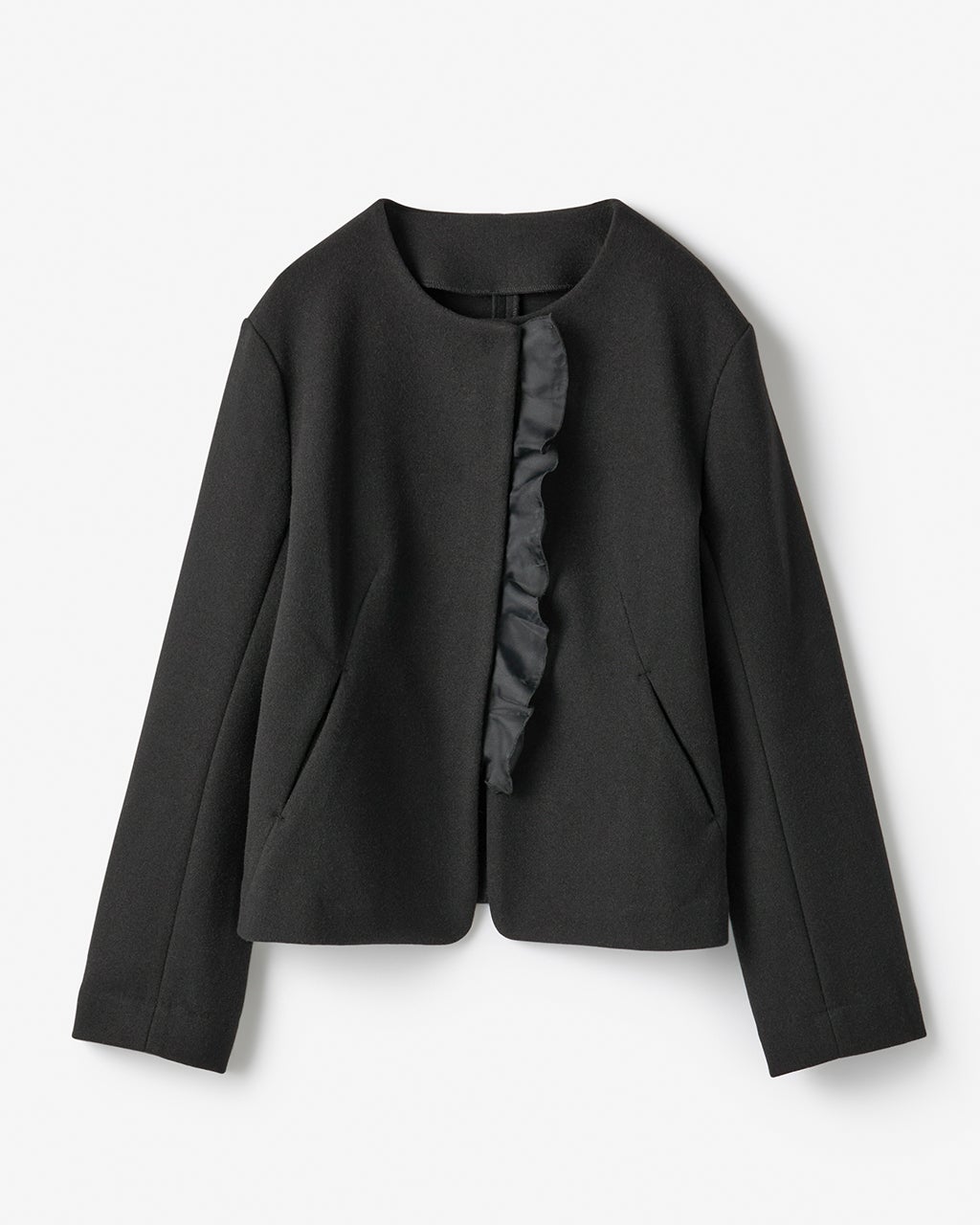 ウールライクニードル・2WAYフリルジャケット/DoCLASSE